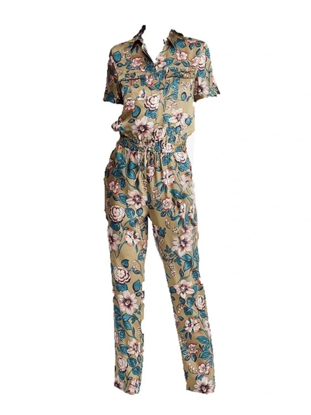 Lauren Ralph Lauren Women’s Jumpsuit Satin Floral Cottagecore Party Office NWT